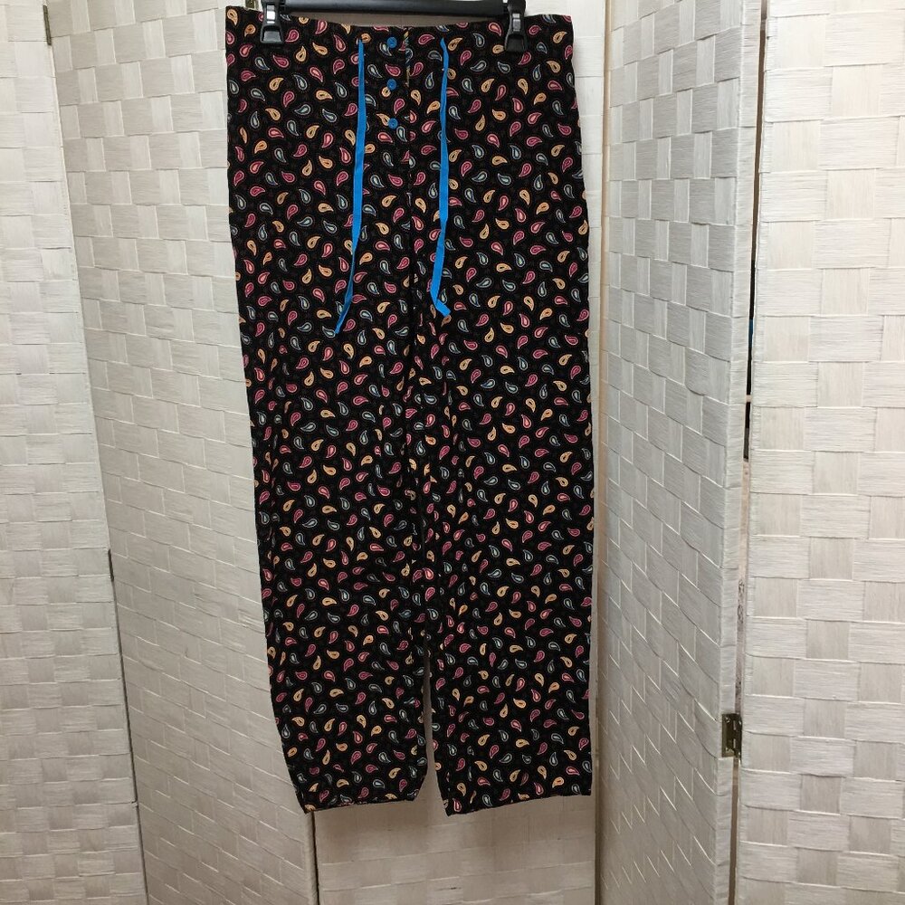 Retro Vera Bradley brown corduroy paisley pants size XS